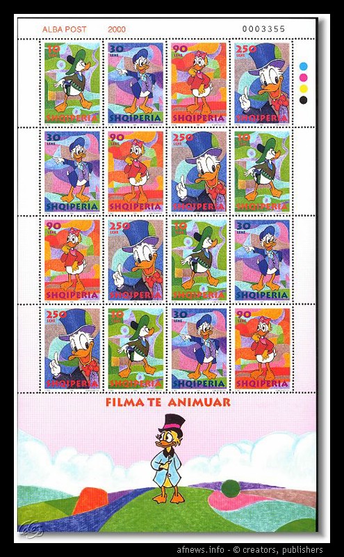 disney francobolli non autorizzati Albania alb0008fs-donald-duck.jpg