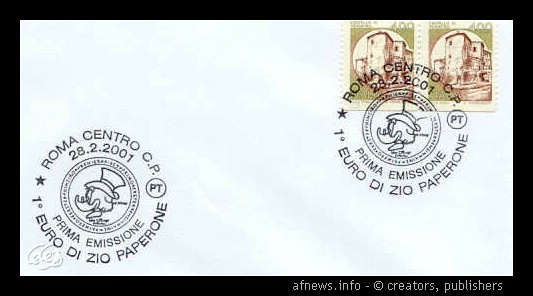 stamp Disney annullo euro di Paperone euro Italia.jpg
