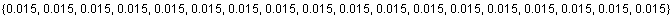 {0.015, 0.015, 0.015, 0.015, 0.015, 0.015, 0.015, 0.015, 0.015, 0.015, 0.015, 0.015, 0.015, 0.015, 0.015, 0.015, 0.015, 0.015}