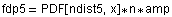 fdp5 = PDF[ndist5, x] * n * amp