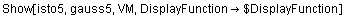 Show[isto5, gauss5, VM, DisplayFunction→$DisplayFunction]