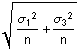 (σ_1^2/n + σ_3^2/n)^(1/2)