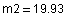 m2 = 19.93