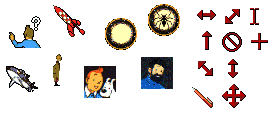 Icônes et curseurs animés Tintin