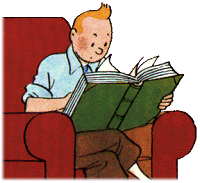 Tintin lisant