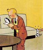 Tintin avec loupe